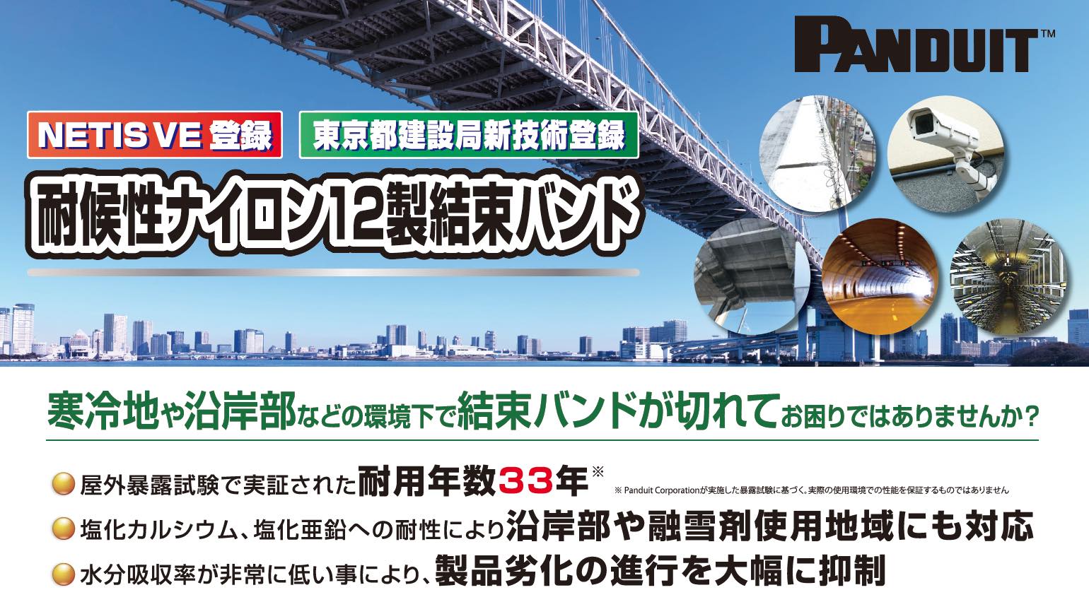 レビュー高評価の商品！ P-Park 店パンドウイット NETIS認定 超耐久ナイロン12結束バンド 耐候性タイプ 1000本入り PLT4SM120 